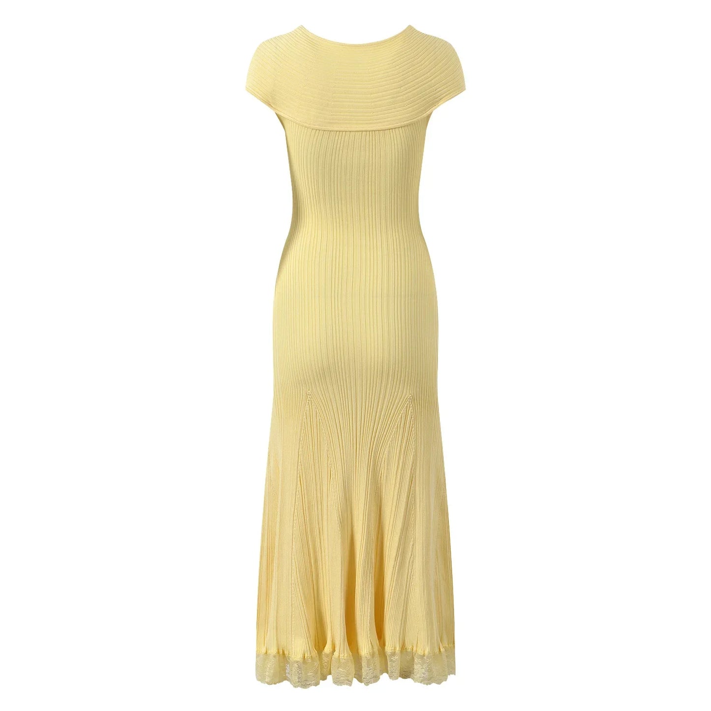Radiant Knit Lace Midi Dress