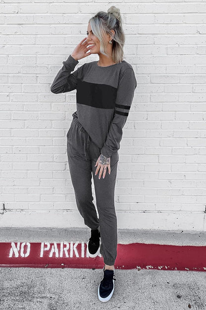 Womens 2 Piece Sets 2026 Long Sleeve Tops High Waisted Sweatpants Lounge Set Fall Fashion Travel Outfits